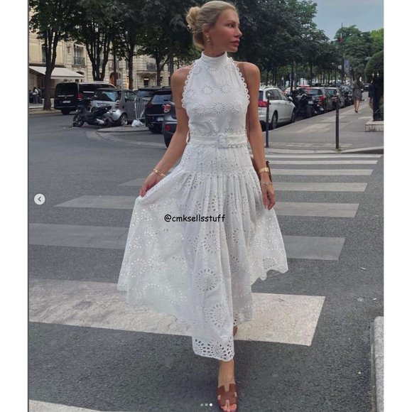 ラストワン Zara | Dresses | Zara Sleeveless High Neck Midi Dress With
